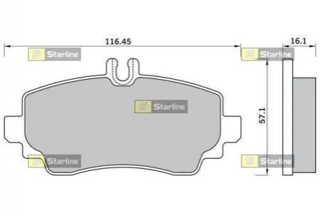 Тормозные колодки дисковые для Mercedes STARLINE BD S369 фото товара
