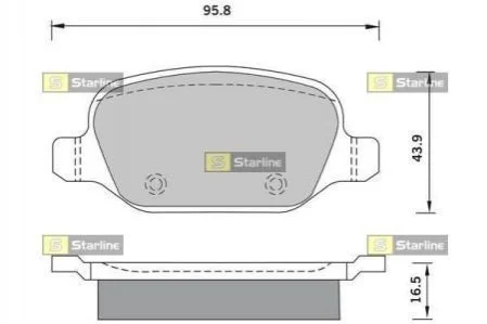 <strong>Гальмівні колодки дискові STARLINE BD S382 (фото 1)</strong>