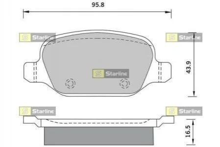 Гальмівні колодки дискові для Renault STARLINE BD S382 фото товару