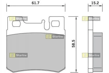 Гальмівні колодки дискові для STARLINE BD S385 фото товару