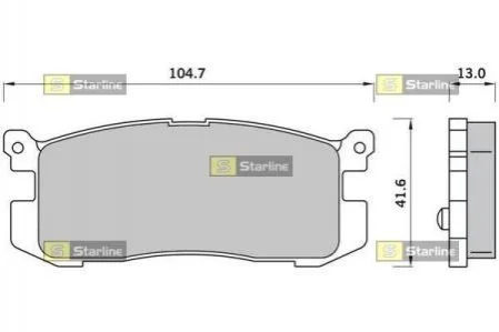 <strong>Гальмівні колодки дискові STARLINE BD S386 (фото 1)</strong>