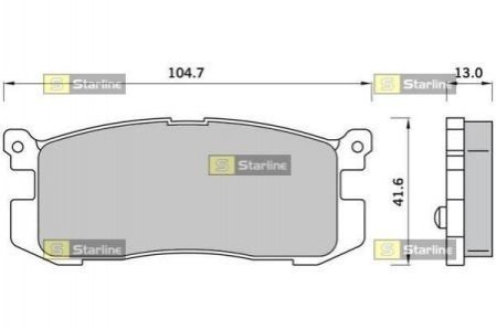 Тормозные колодки дисковые STARLINE BD S386 (фото 1)