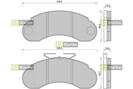 <strong>Гальмівні колодки дискові STARLINE BD S390 (фото 1)</strong>