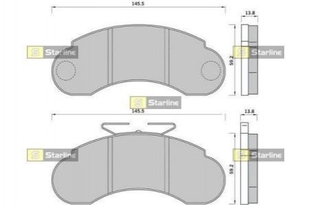 Тормозные колодки дисковые STARLINE BD S390 (фото 1)
