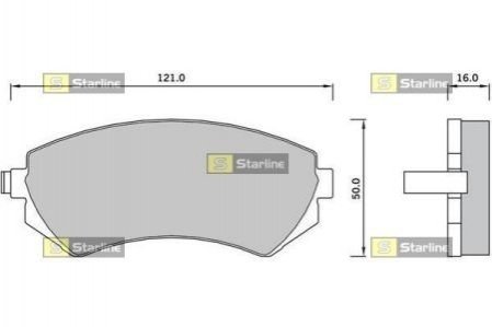 Тормозные колодки дисковые STARLINE BD S392 (фото 1)