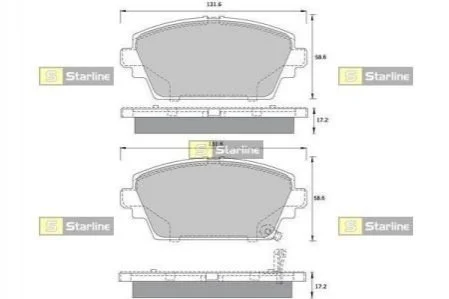 Гальмівні колодки дискові для STARLINE BD S394 фото товару