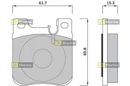 Гальмівні колодки дискові для STARLINE BD S395 фото товару