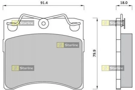 <strong>Тормозные колодки дисковые STARLINE BD S398 (фото 1)</strong>