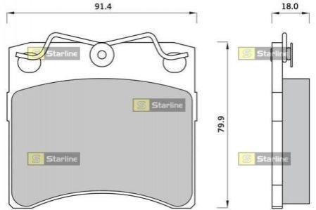 Гальмівні колодки дискові STARLINE BD S398