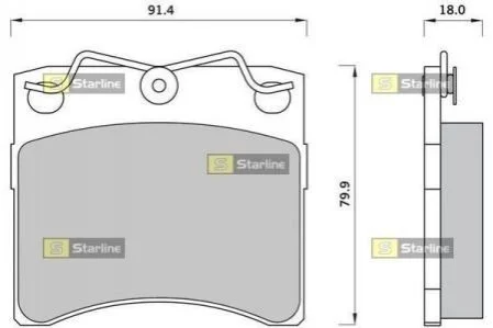 Тормозные колодки дисковые для Volkswagen STARLINE BD S398 фото товара