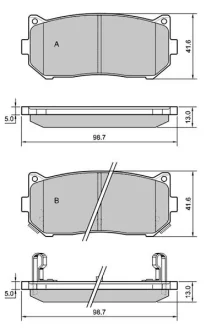 Гальмівні колодки дискові для STARLINE BD S400 фото товару
