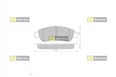 <strong>Гальмівні колодки дискові STARLINE BD S405 (фото 1)</strong>