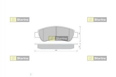 Гальмівні колодки дискові для STARLINE BD S405 фото товару