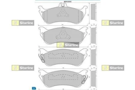 Гальмівні колодки дискові для STARLINE BD S417 фото товару
