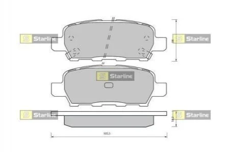 <strong>Гальмівні колодки дискові STARLINE BD S418 (фото 1)</strong>