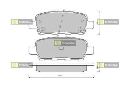 Гальмівні колодки дискові для STARLINE BD S418 фото товару