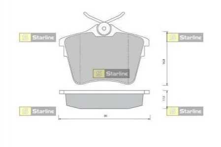 <strong>Тормозные колодки дисковые STARLINE BD S419 (фото 1)</strong>