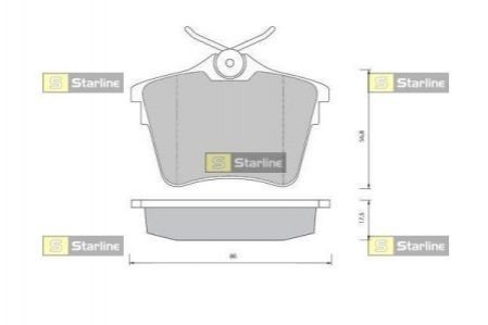 Тормозные колодки дисковые STARLINE BD S419 (фото 1)