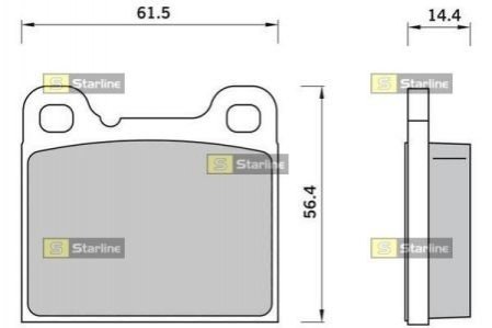 Тормозные колодки дисковые STARLINE BD S420 (фото 1)