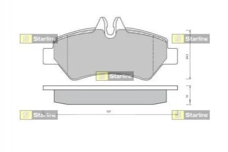 <strong>Гальмівні колодки дискові STARLINE BD S423 (фото 1)</strong>