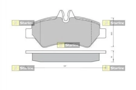Тормозные колодки дисковые для STARLINE BD S423 фото товара