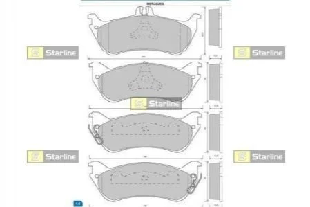 Тормозные колодки дисковые для STARLINE BD S424 фото товара