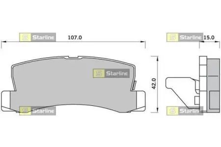 <strong>Гальмівні колодки дискові STARLINE BD S427 (фото 1)</strong>