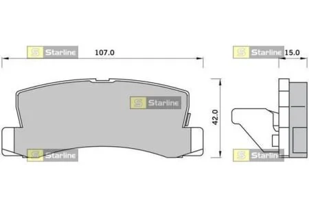 Гальмівні колодки дискові для STARLINE BD S427 фото товару