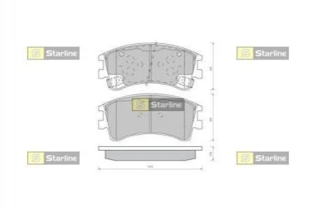 Тормозные колодки дисковые для STARLINE BD S431 фото товара