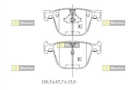 <strong>Тормозные колодки дисковые STARLINE BD S439 (фото 1)</strong>