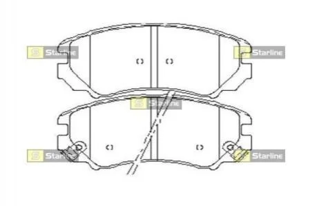 Гальмівні колодки дискові для Hyundai STARLINE BD S445 фото товару