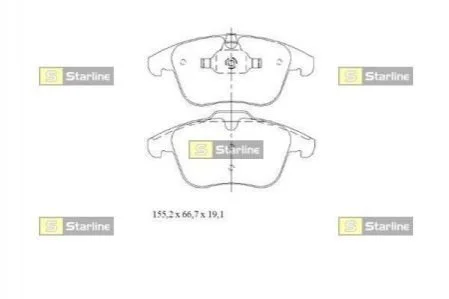 <strong>Тормозные колодки дисковые STARLINE BD S447 (фото 1)</strong>