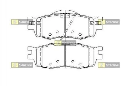 Тормозные колодки дисковые для STARLINE BD S457 фото товара