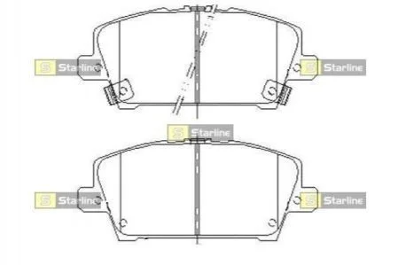 Тормозные колодки дисковые для Honda STARLINE BD S485 фото товара