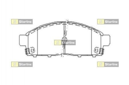 Тормозные колодки дисковые STARLINE BD S518 фото товара
