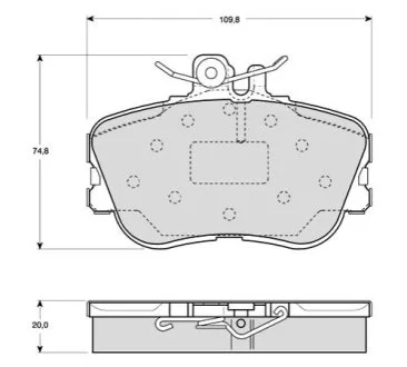 Гальмівні колодки дискові для Mercedes STARLINE BD S818P фото товару