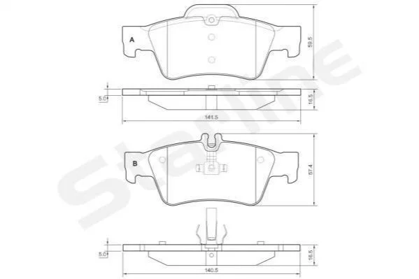 <strong>Гальмівні колодки дискові STARLINE BD S827P (фото 1)</strong>