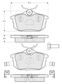 Гальмівні колодки дискові для Mitsubishi STARLINE BD S830P фото товару