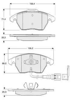 Гальмівні колодки дискові для Volkswagen, Audi STARLINE BD S833P фото товару