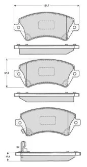 Тормозные колодки дисковые для Toyota STARLINE BD S838P фото товара