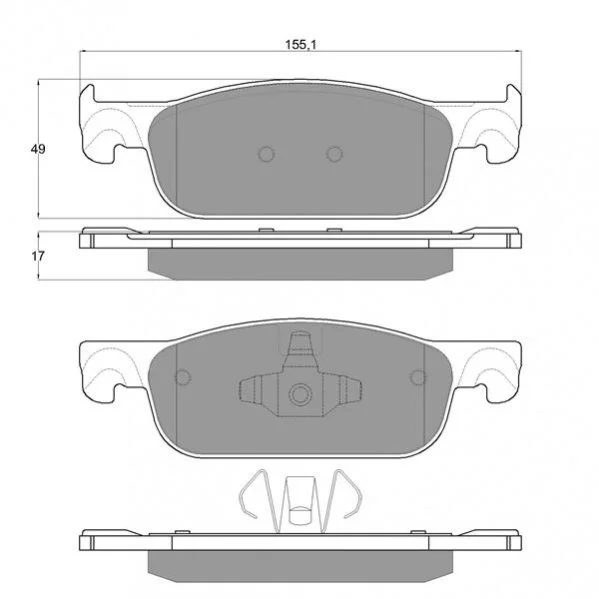 <strong>Тормозные колодки дисковые STARLINE BD S973 (фото 1)</strong>