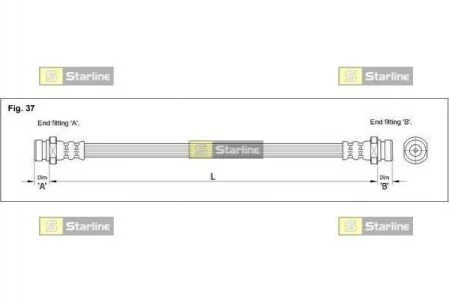 <strong>Гальмівний шланг STARLINE HA BD.1225 (фото 1)</strong>