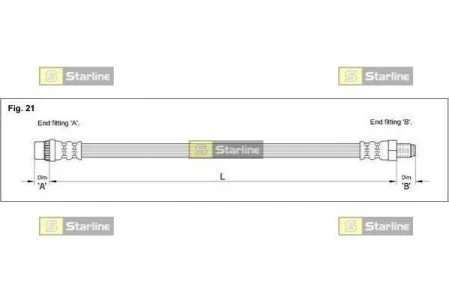 Гальмівний шланг для Dacia, Renault STARLINE HA DA.1240 фото товару