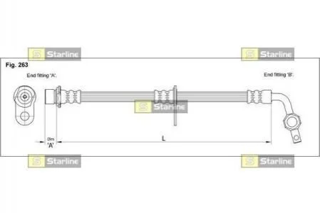 Гальмівний шланг для Toyota, Lexus STARLINE HA EB.1200.1 фото товару