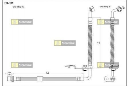 Тормозной шланг STARLINE HA ST.1090 фото товара