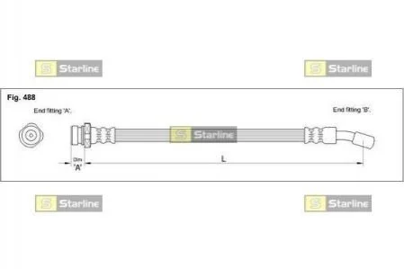 Гальмівний шланг для Hyundai STARLINE HA ST.1224 фото товару
