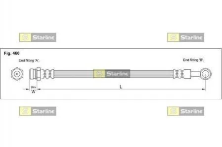 Гальмівний шланг для Hyundai STARLINE HA ST.1235 фото товару