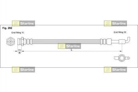 Гальмівний шланг для Mazda STARLINE HA ST.1253 фото товару