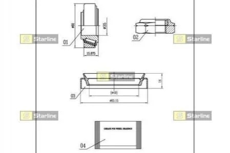 Підшипник колісний для Ford STARLINE LO 00740 фото товару