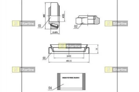 Підшипник колісний для Ford STARLINE LO 00741 фото товару